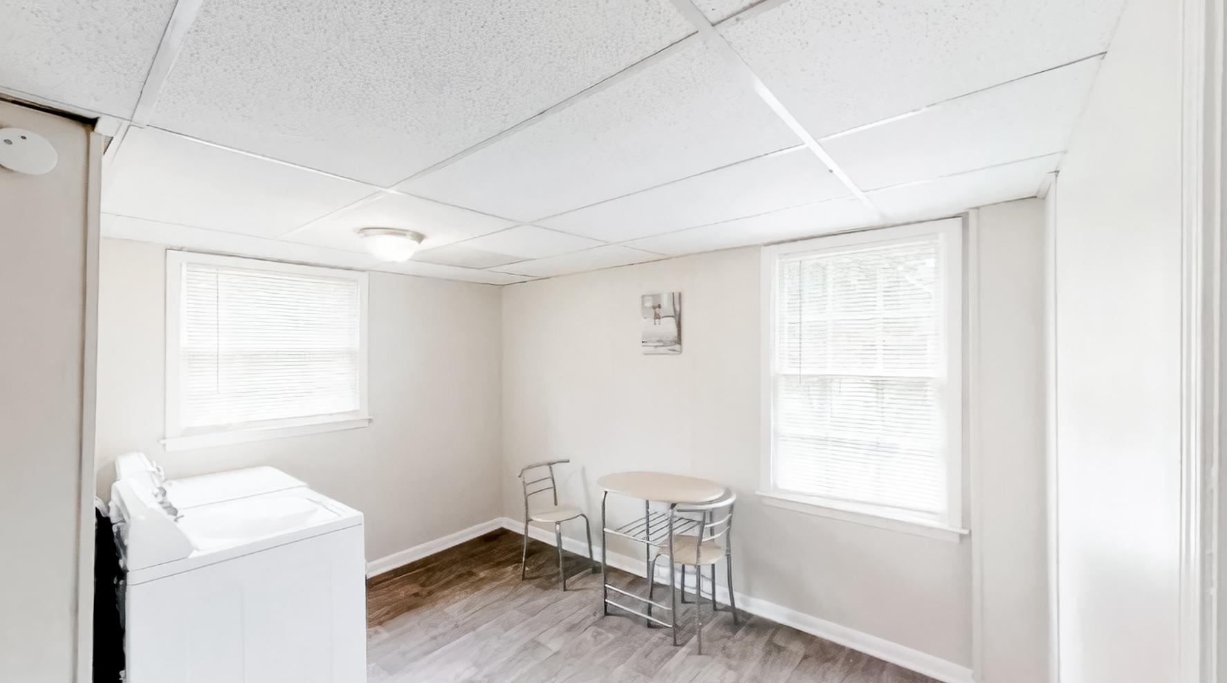 Common spaces including the kitchen