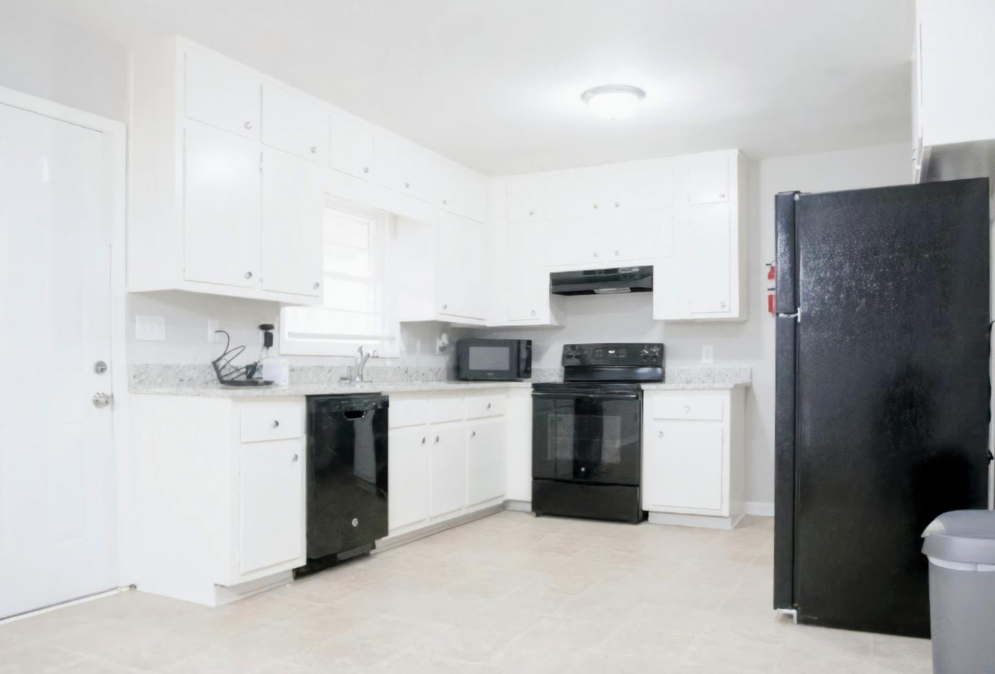 Common spaces including the kitchen
