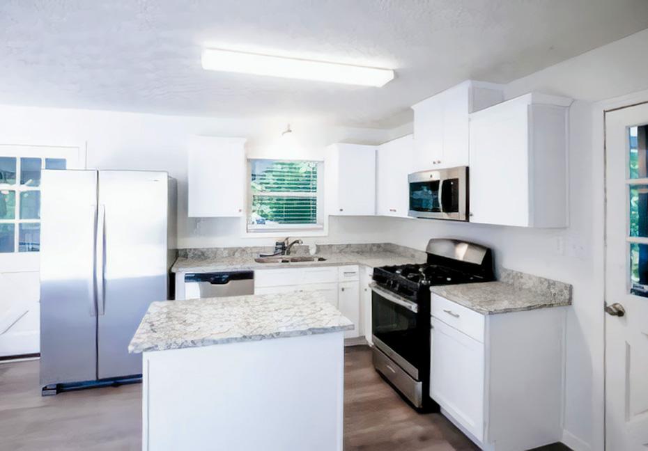 Common spaces including the kitchen