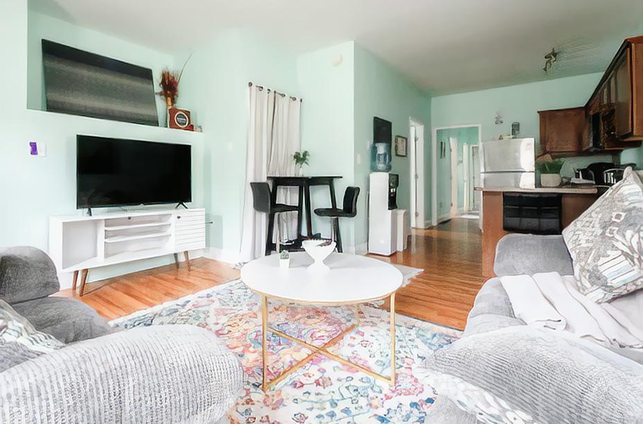 Common spaces including the kitchen