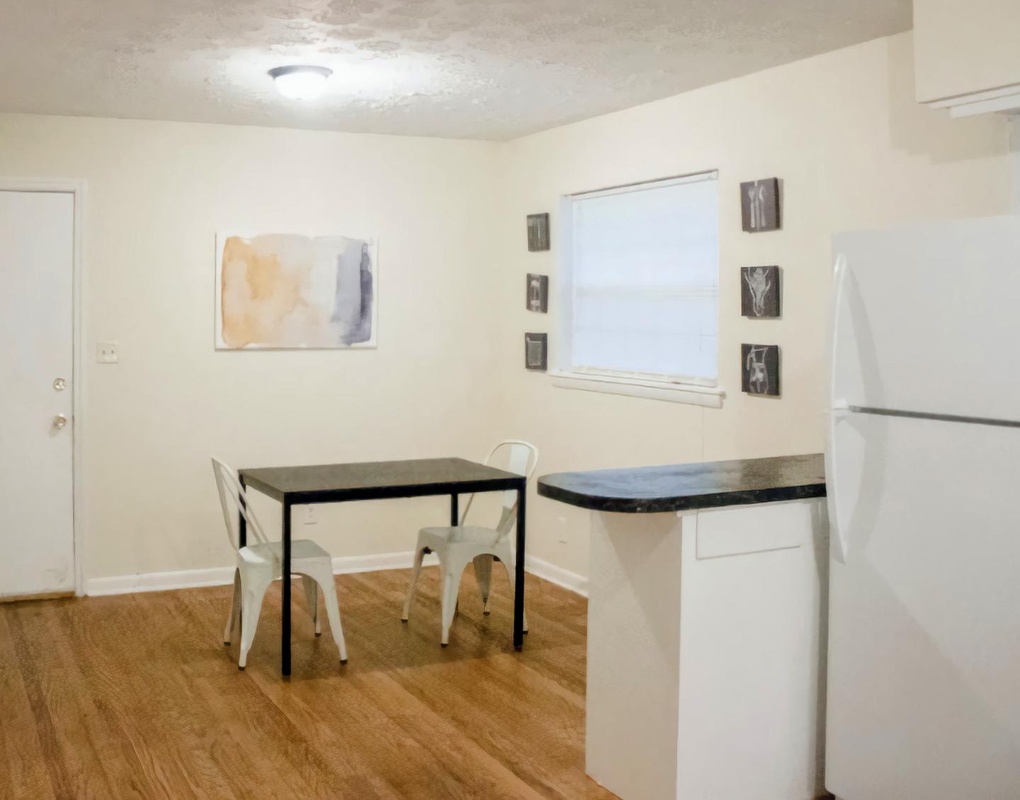 Common spaces including the kitchen