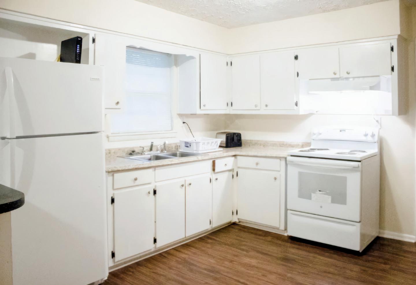 Common spaces including the kitchen
