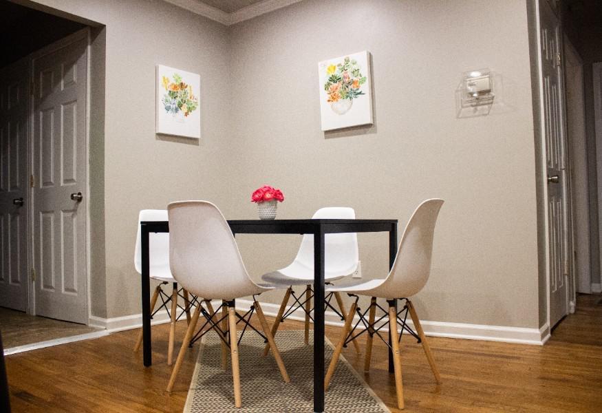Common spaces including the kitchen