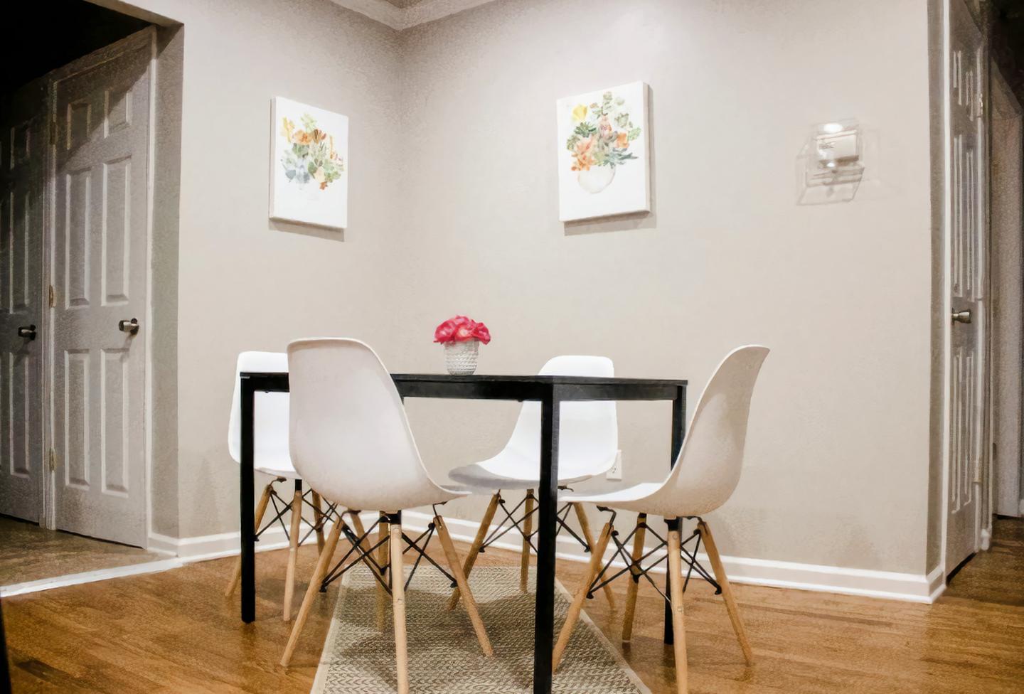 Common spaces including the kitchen