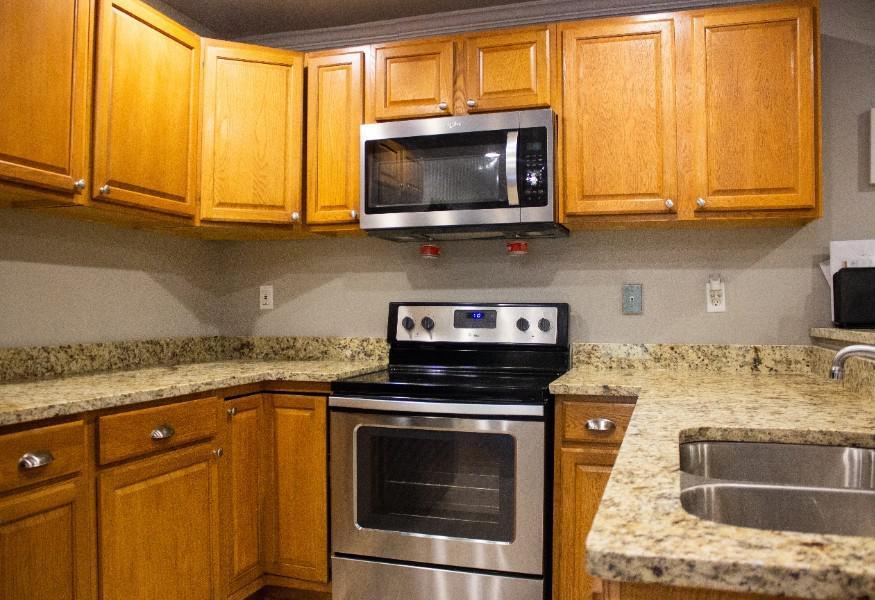 Common spaces including the kitchen