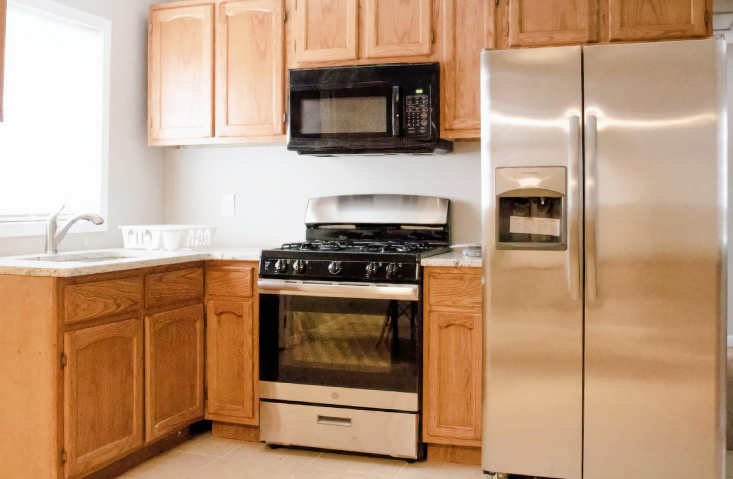 Common spaces including the kitchen