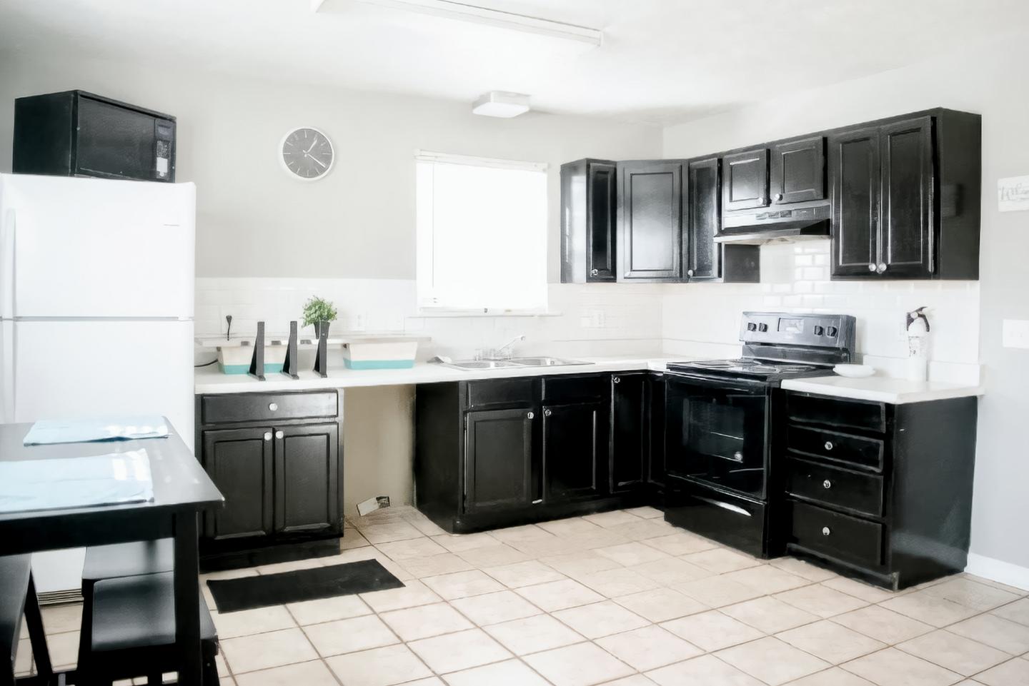 Common spaces including the kitchen