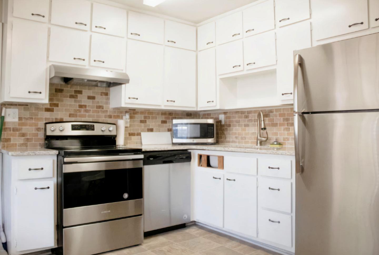 Common spaces including the kitchen