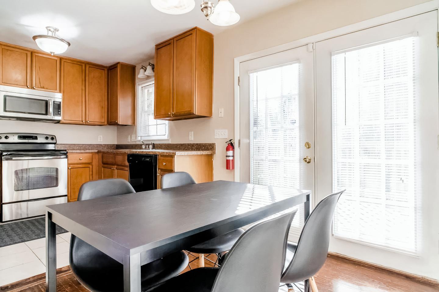 Common spaces including the kitchen
