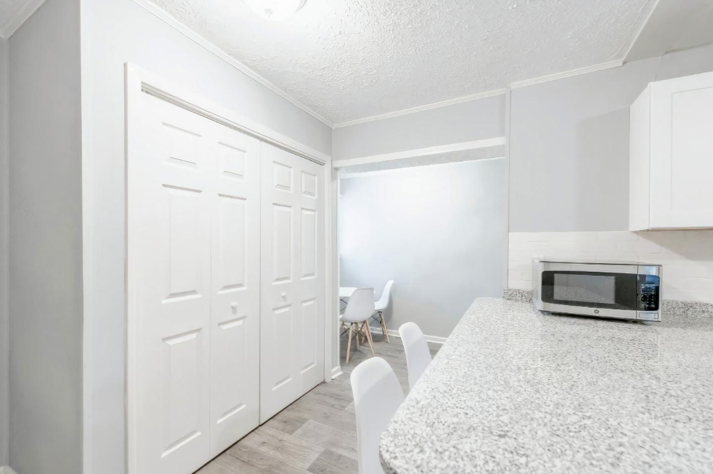 Common spaces including the kitchen