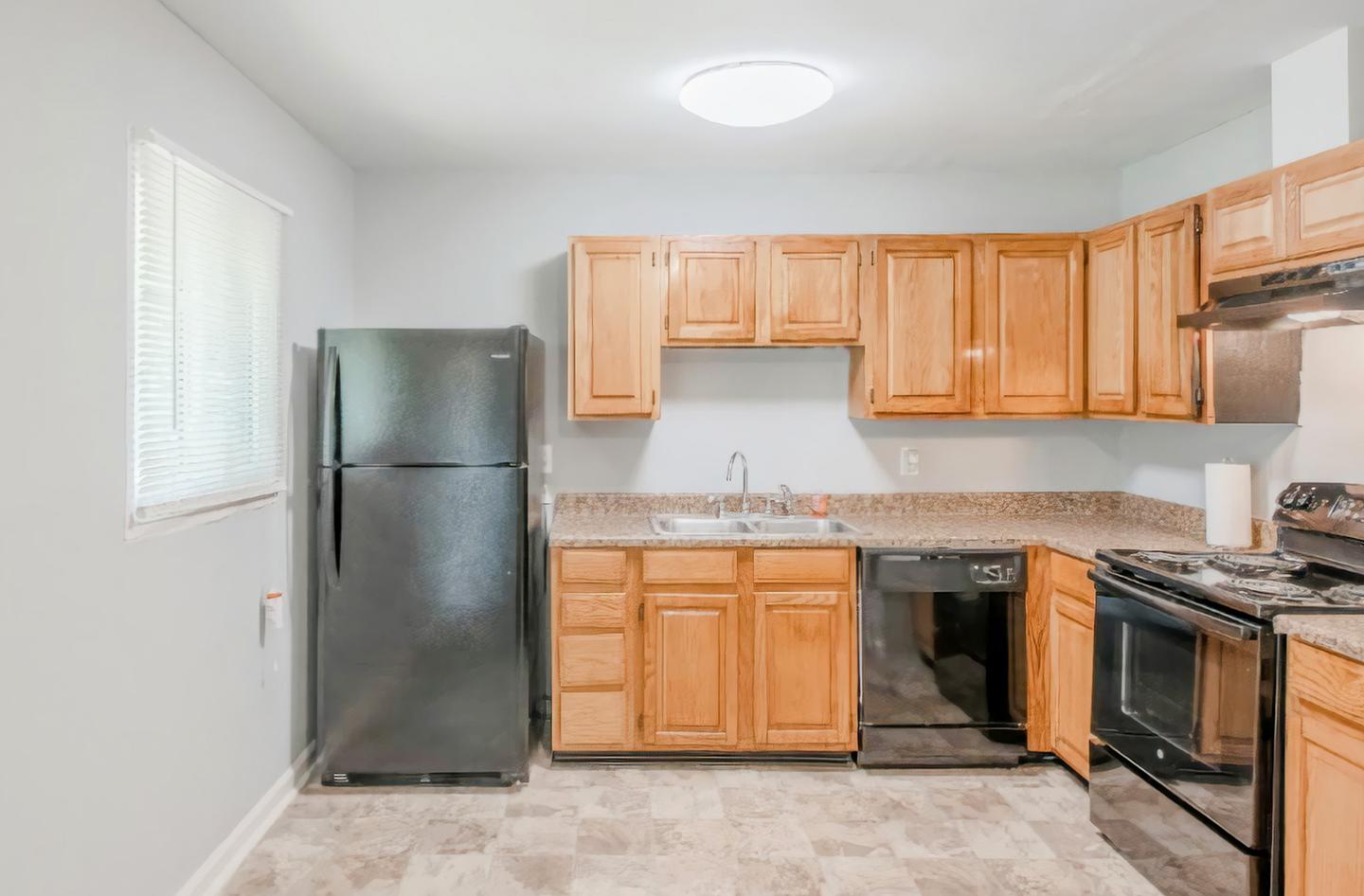 Common spaces including the kitchen