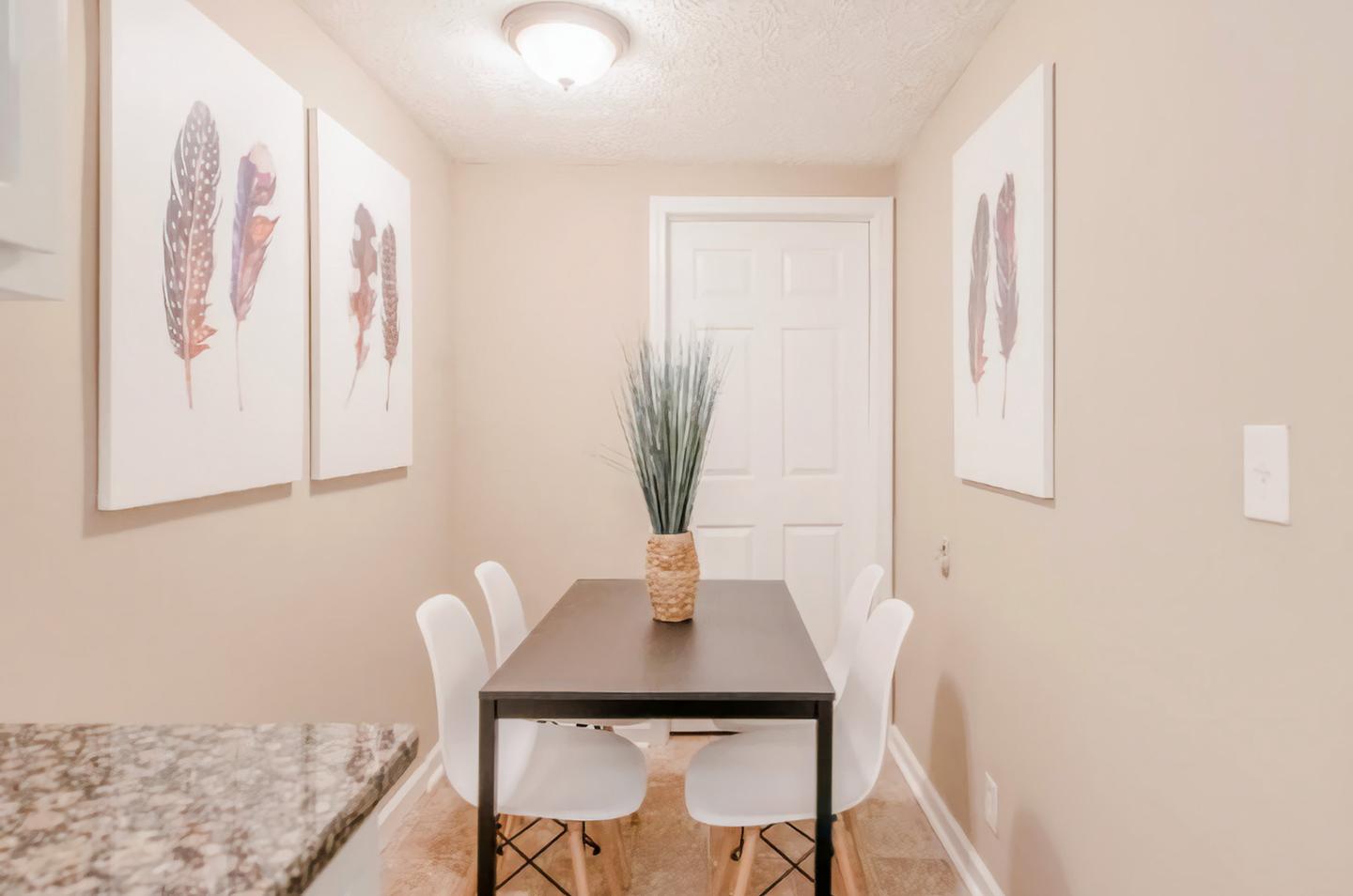 Common spaces including the kitchen