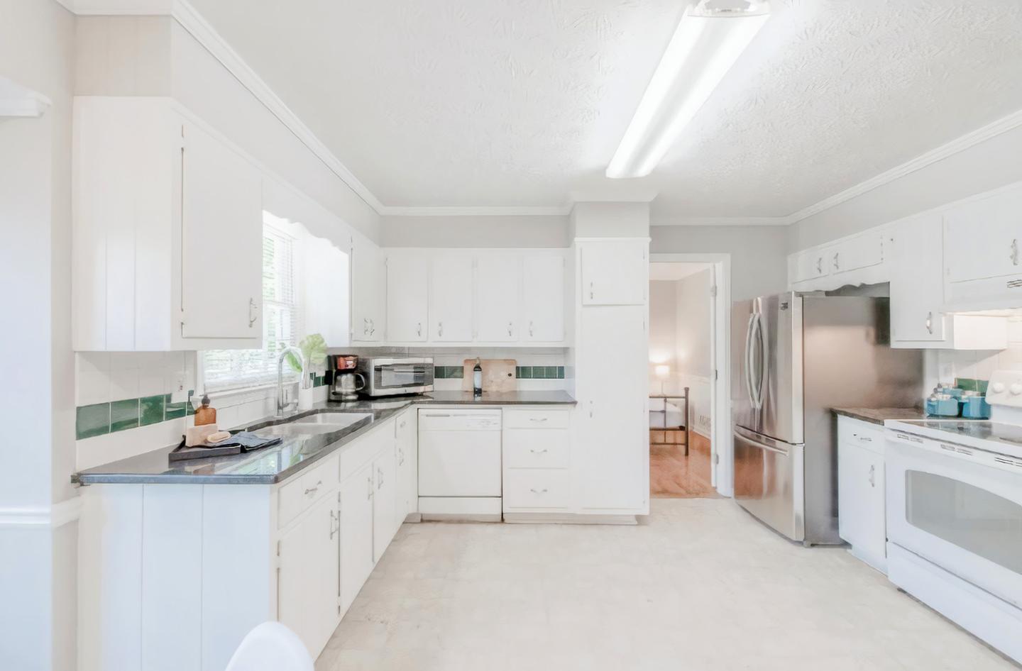 Common spaces including the kitchen