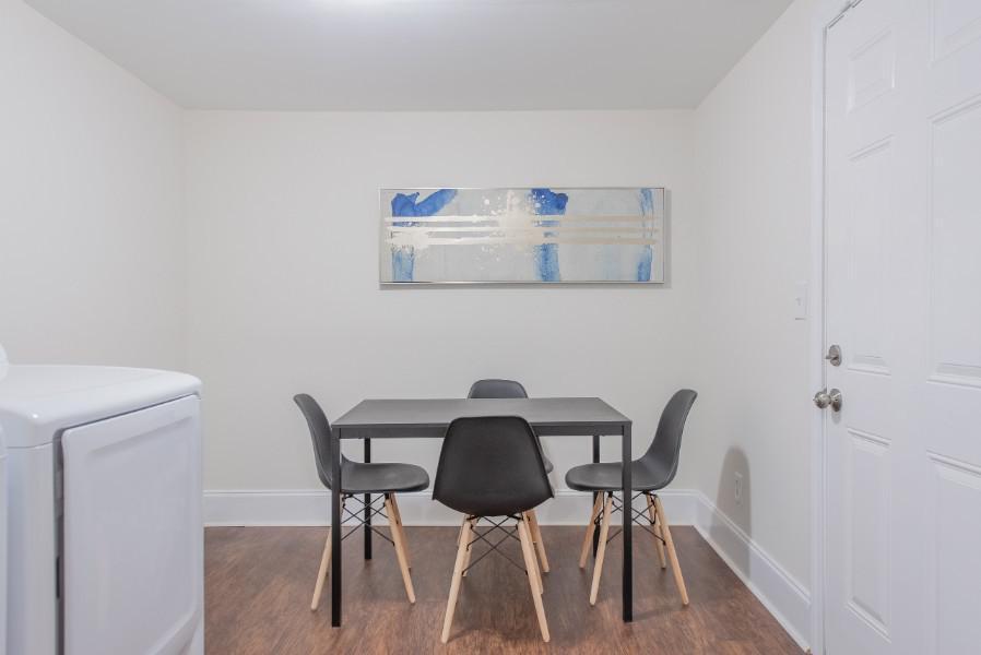 Common spaces including the kitchen