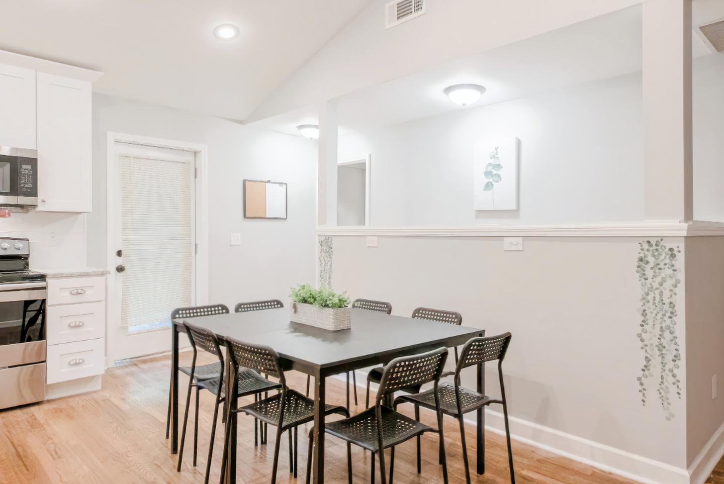 Common spaces including the kitchen