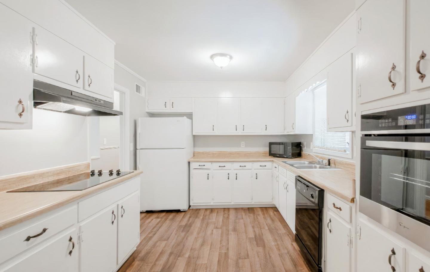 Common spaces including the kitchen