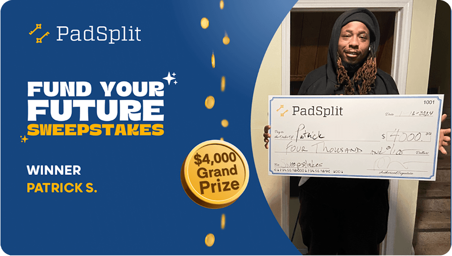 Patrick won the Fund Your Future Sweepstakes!