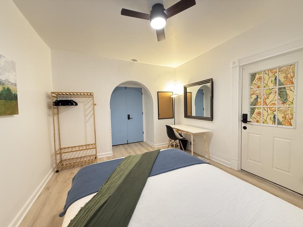 Private entrance by the front door, close to bathroom and kitchen