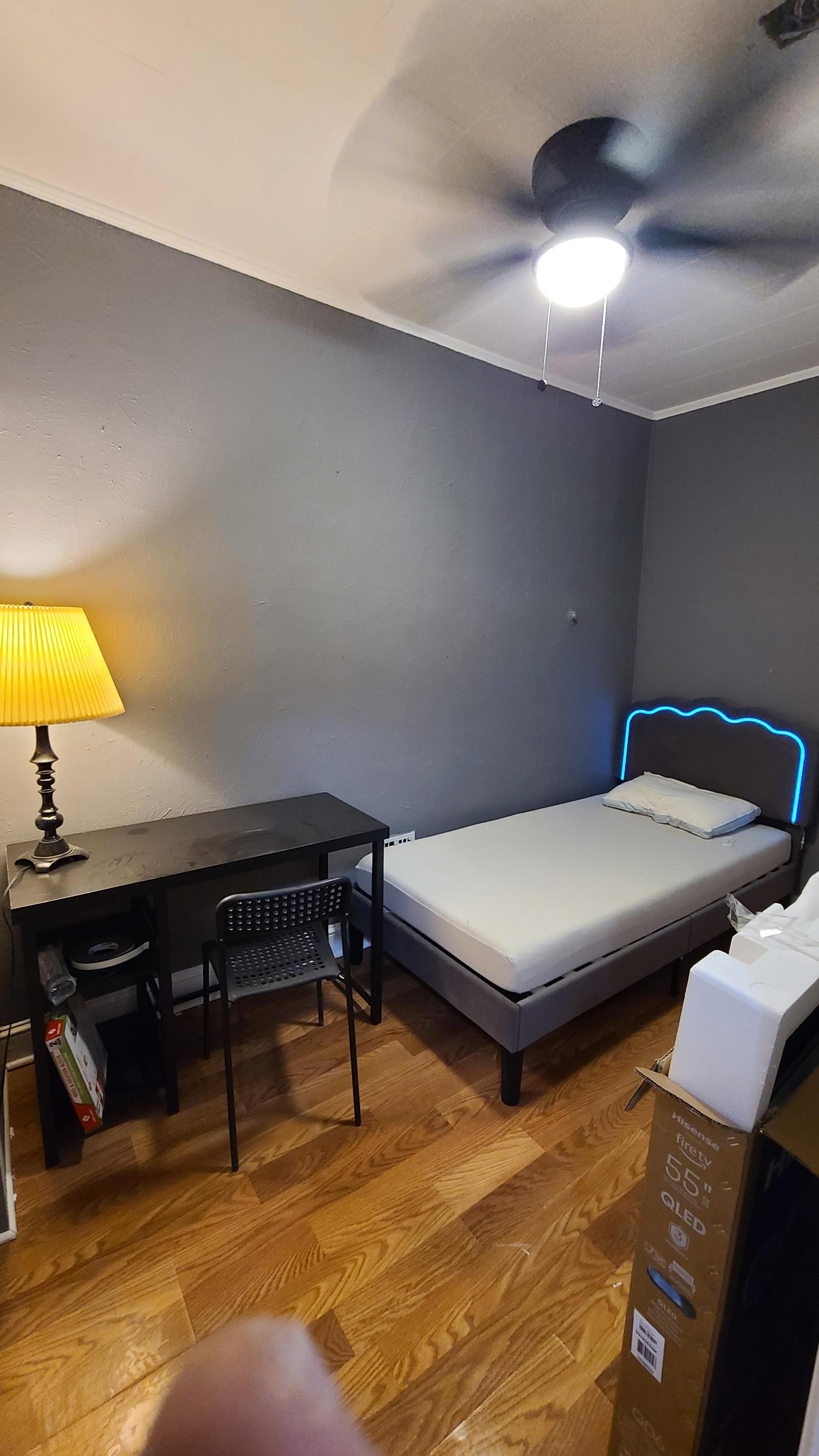 Bed - Twin size with Charging station and LED