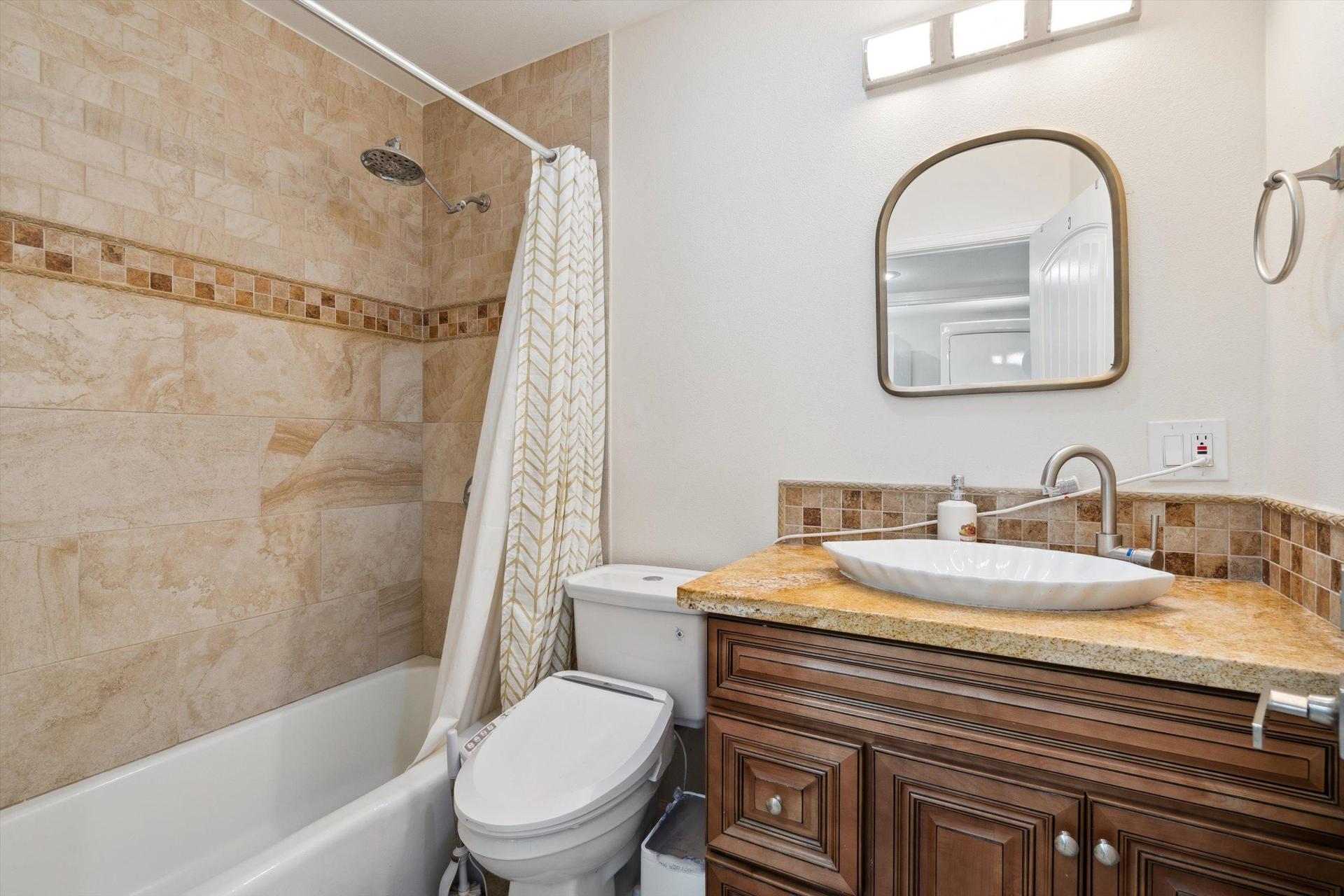 Full bath with bathtub