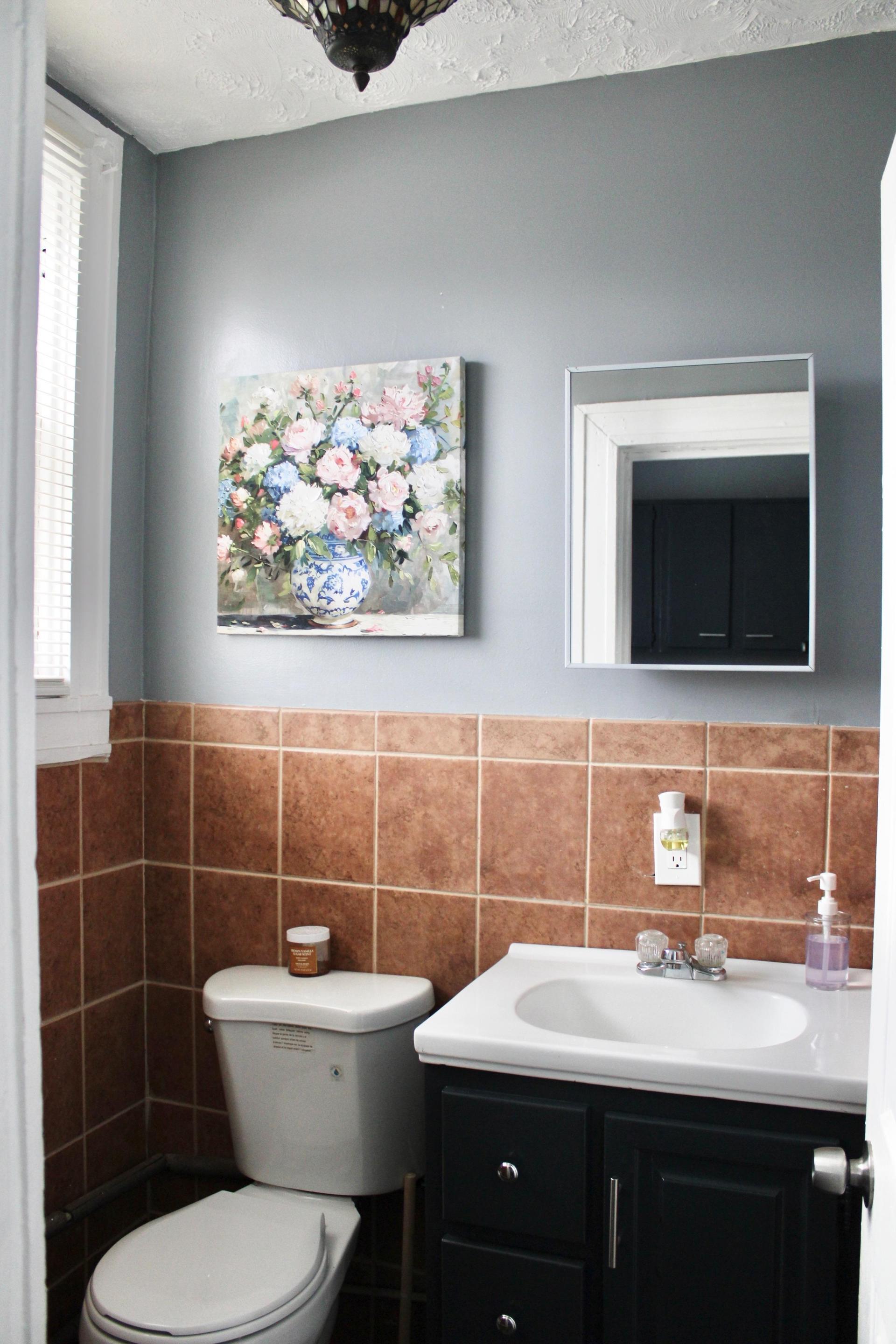 Guest Half Bath Adjacent to Laundry Room