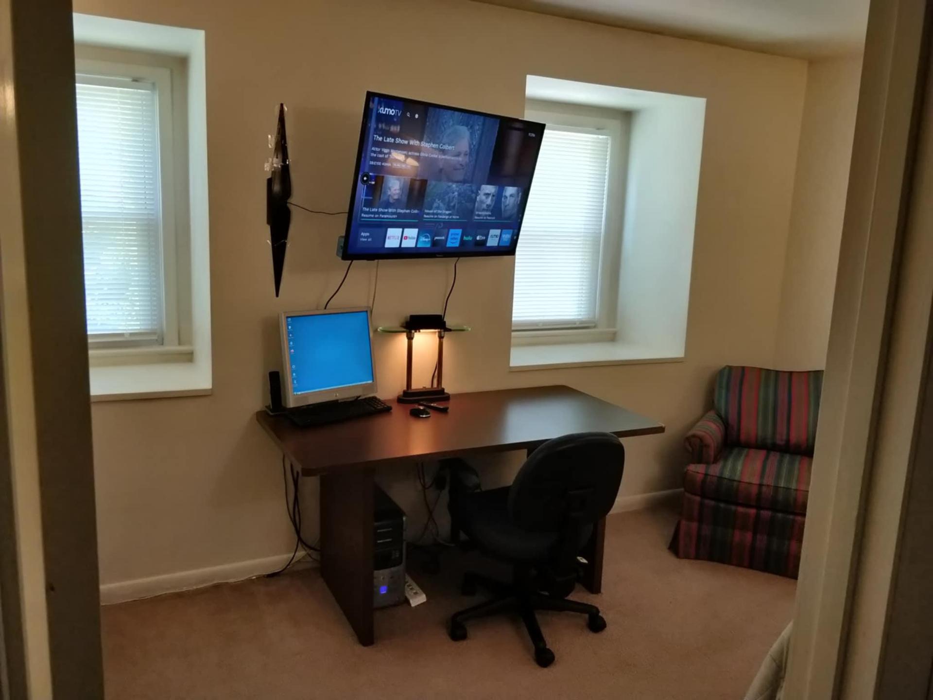 Desk and chairs