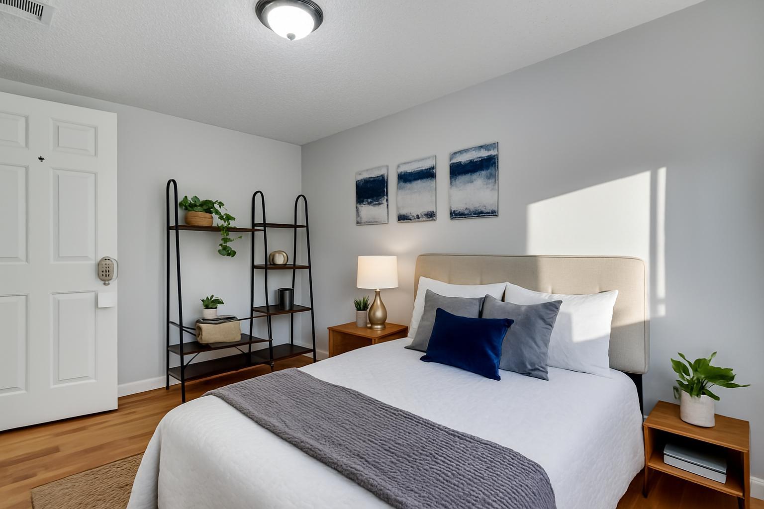 Bright, beautifully staged retreat with modern decor — unwind in a cozy, sunlit space designed for comfort and productivity.