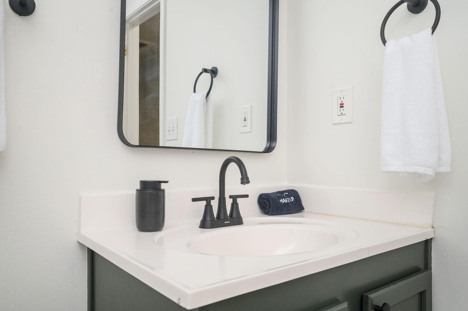 Upstairs bathroom with walk-in shower