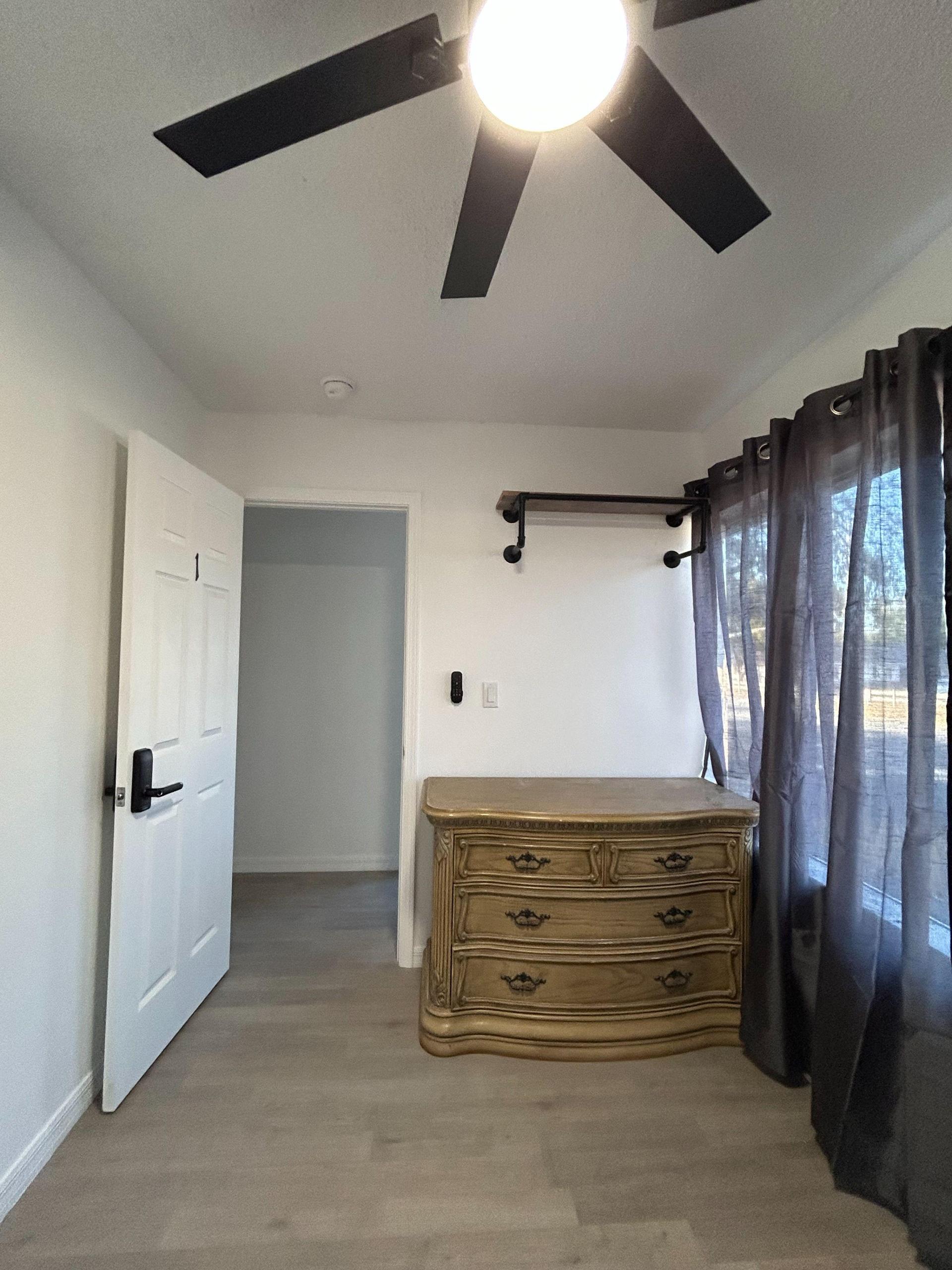 Dresser, clothes hanging bar