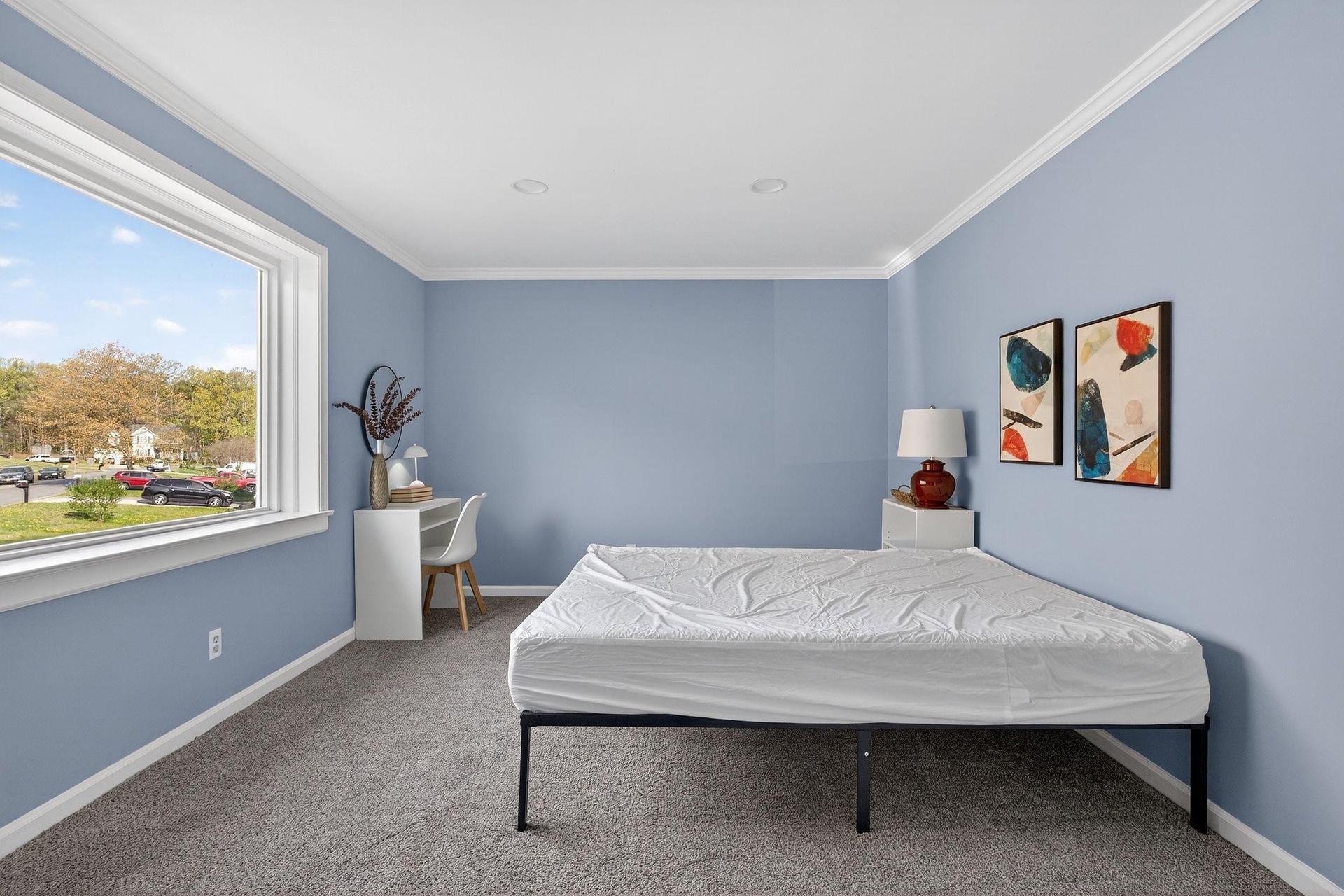 Huge picture frame window & private workspace!