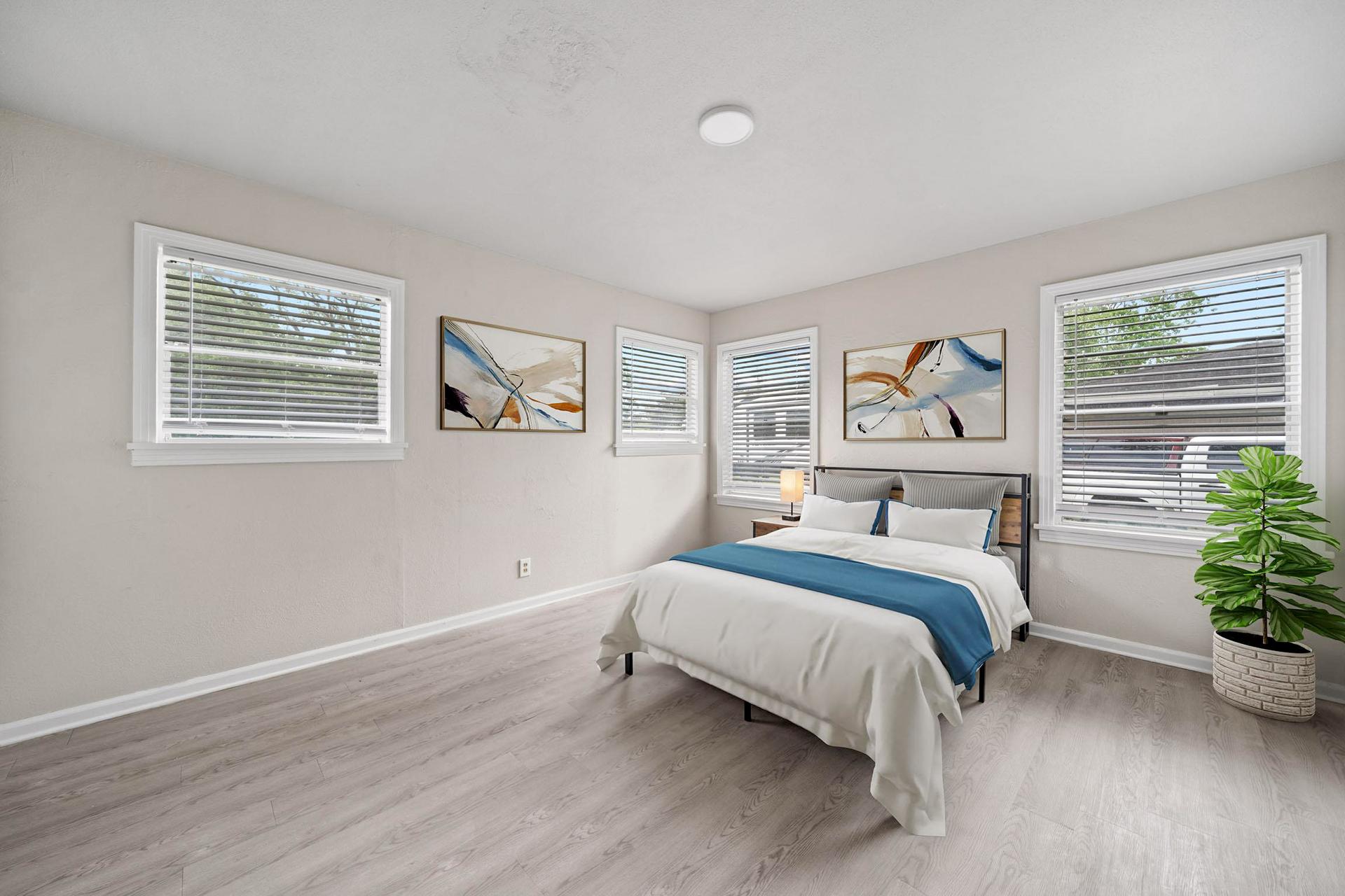 bedroom, detected:bed, window blind