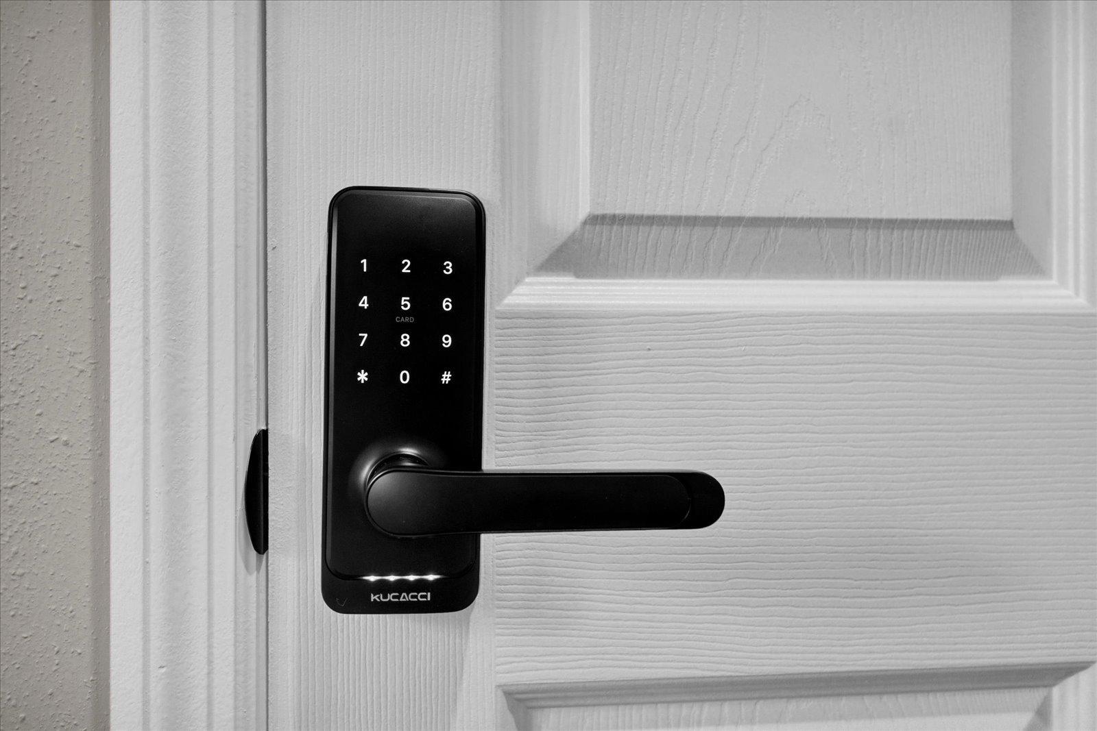 Electric door lock with secure code!