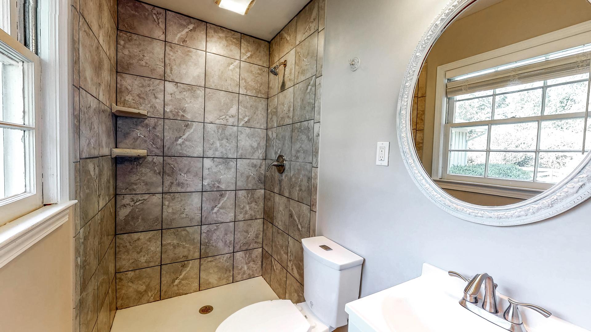 bathroom, detected: shower