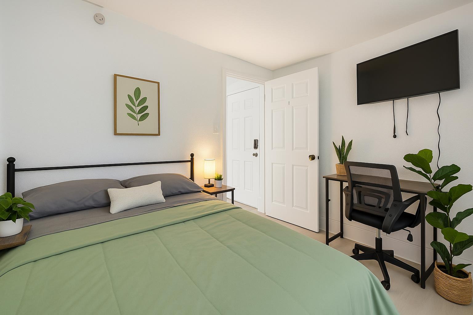 Room for Rent - Updated/Mini-Fridge  Smart Tv less than 0.5mi to public transport Free In-unit Laundry