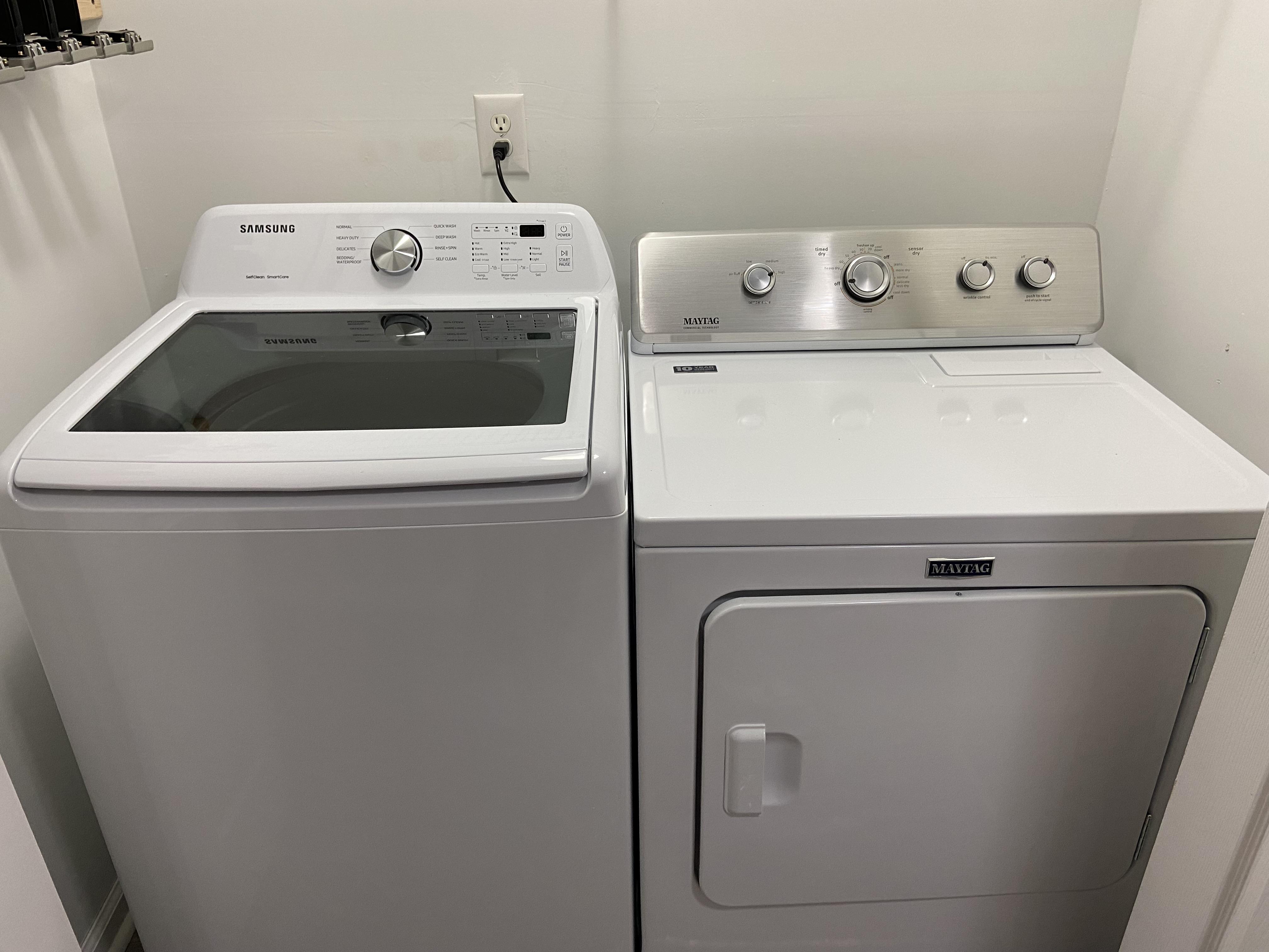 New washer and dryer