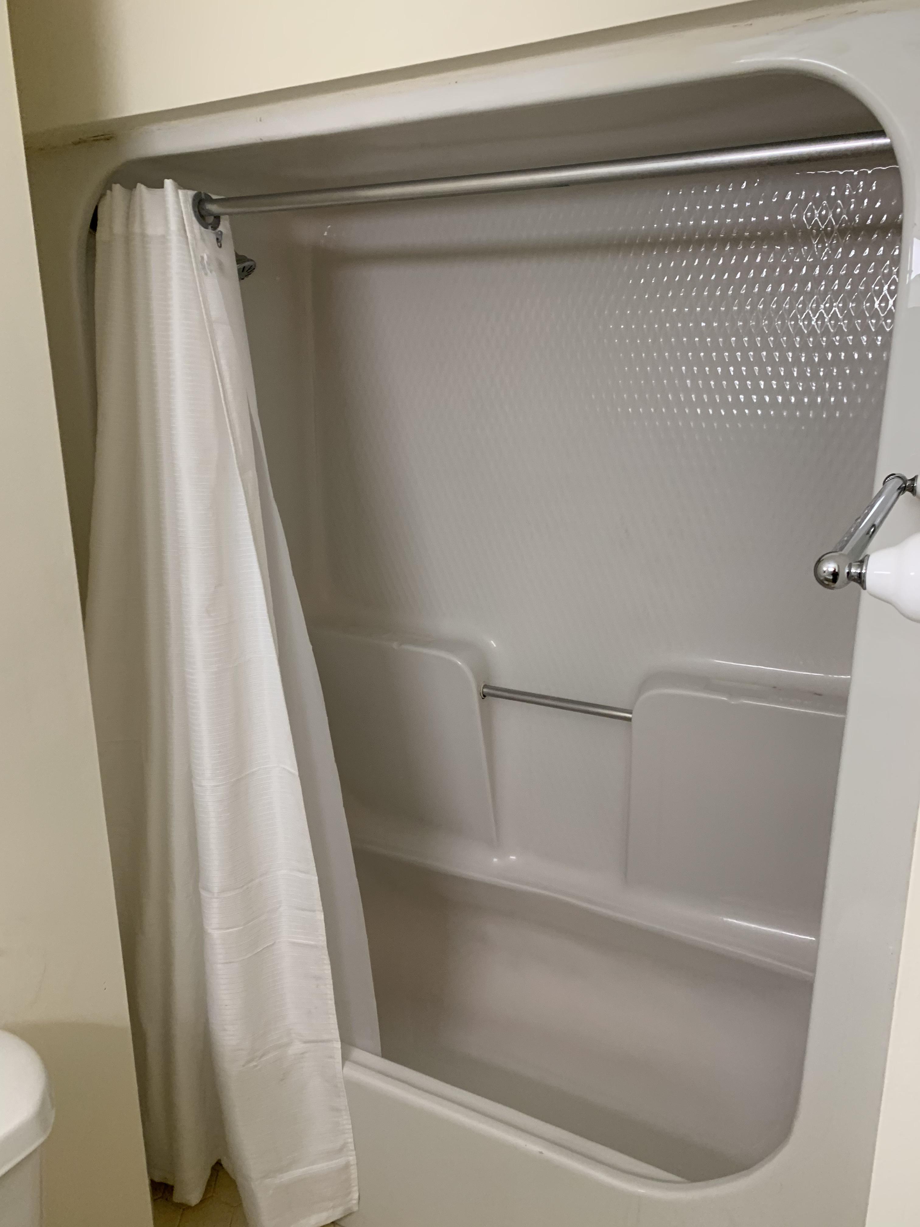 Easy clean shower stall.