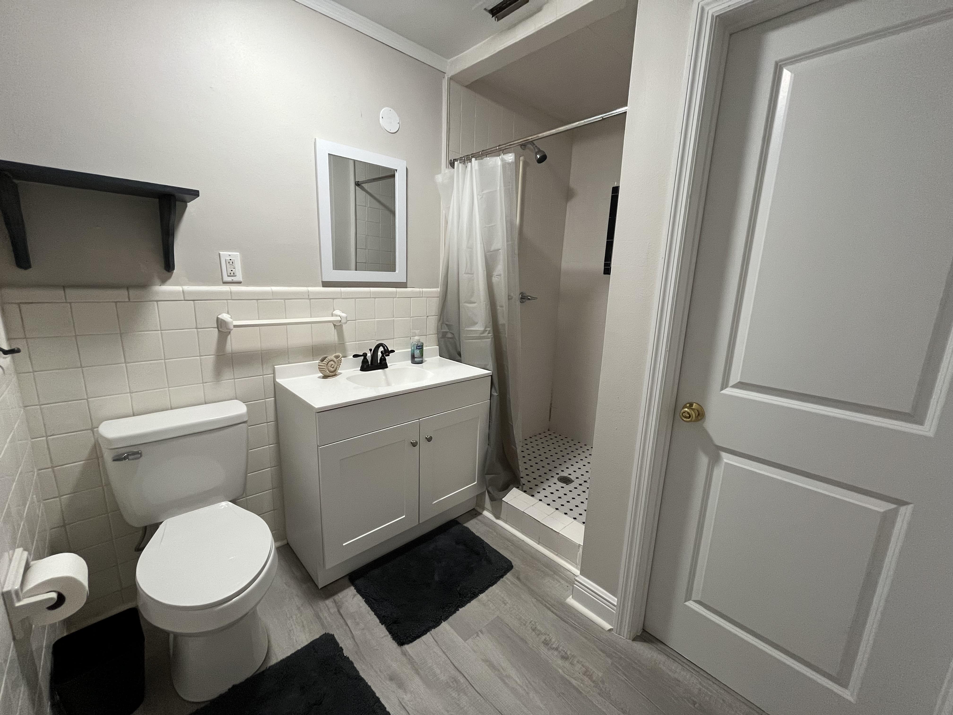Sparkling clean bathroom with everything new!