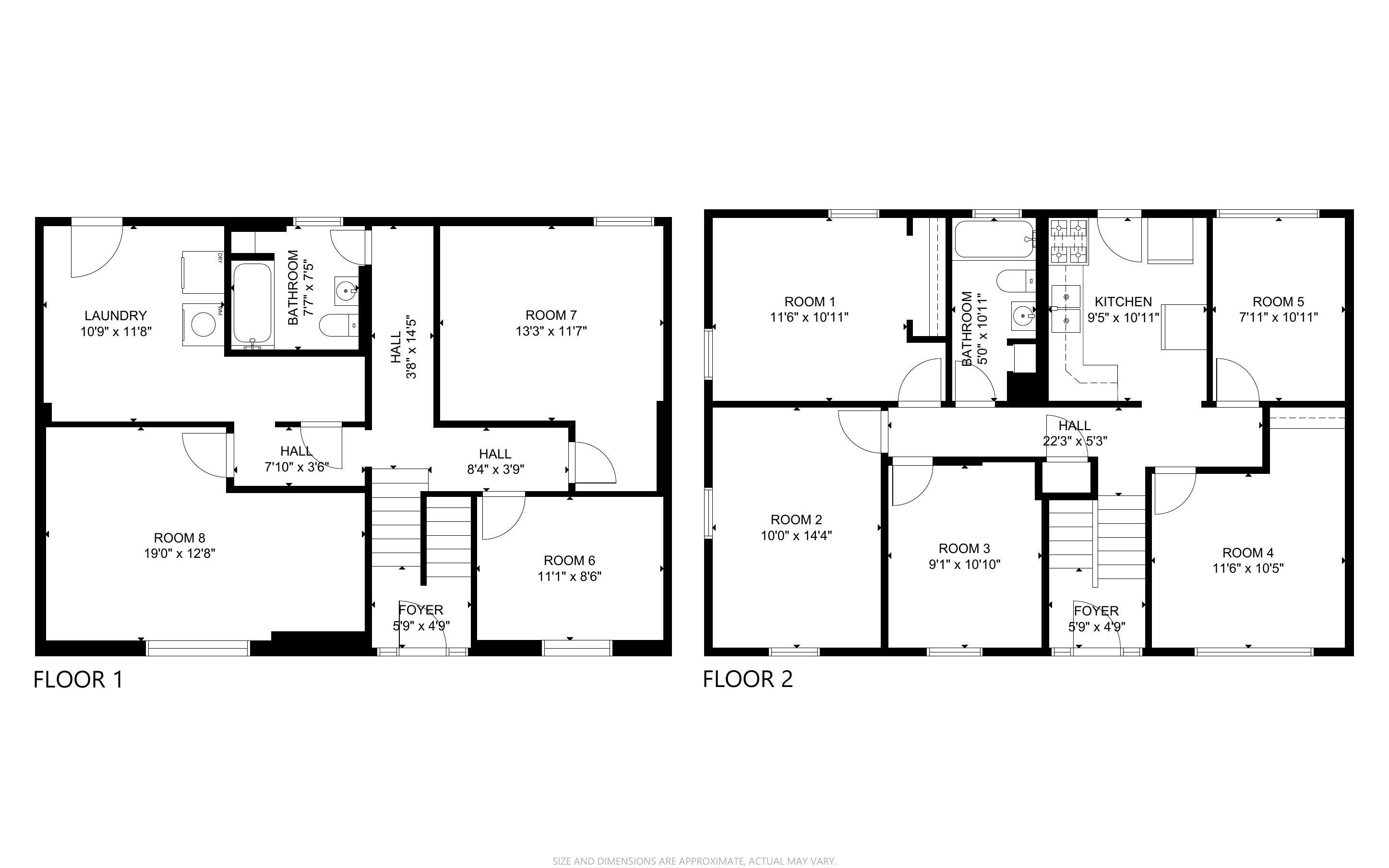 Both floor plans, side-by-side
