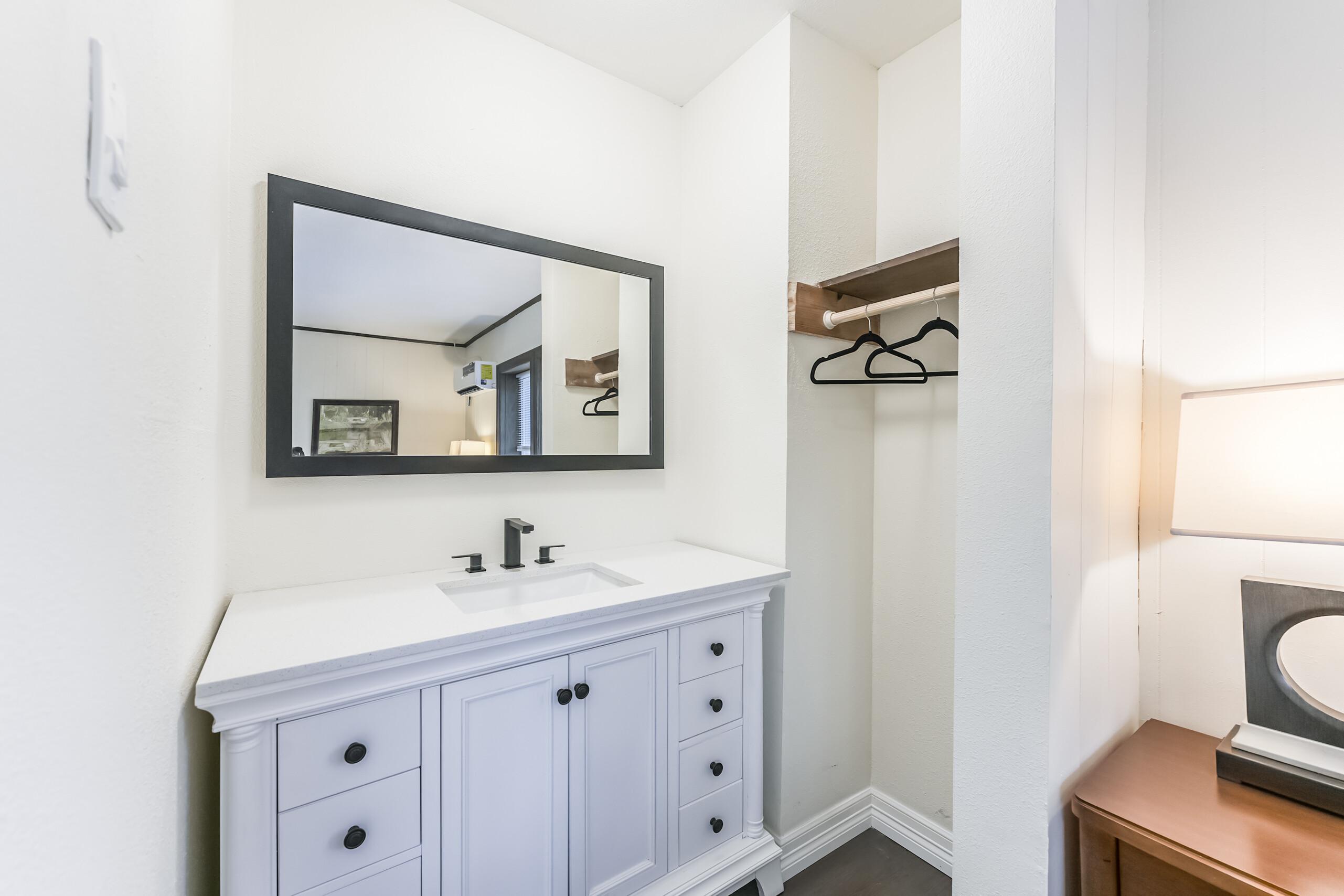Large private vanity area