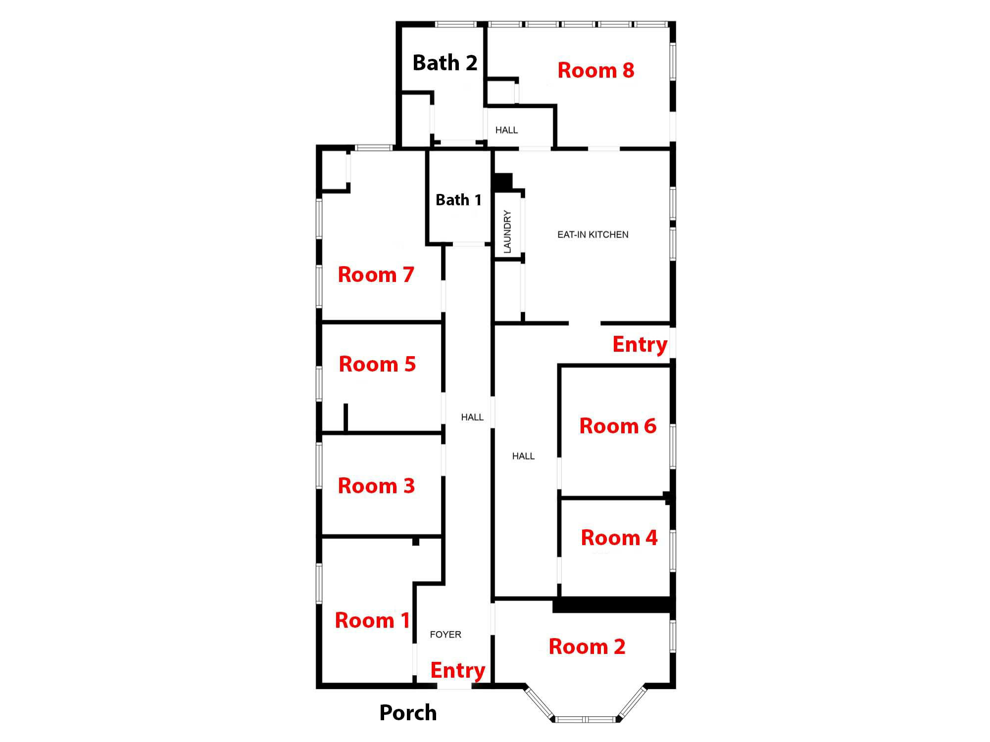 Room for Rent - $0 Move in smart tv and mini fridge in all rooms, Near Bus stop.  Newly-renovated & comfortable Jacksonville House with Workspace